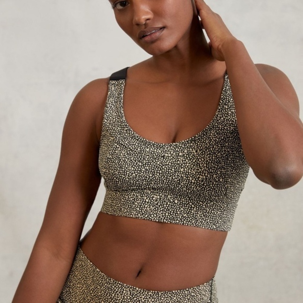 NWT: Varley Edris Sports Bra Pebble Anthropologie Womens XL Activewear Lounge